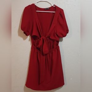SHEIN womens burgundy dress